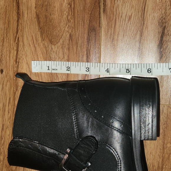 Black Genuine Leather Ankle Boots, size 6 - Picture 8 of 8